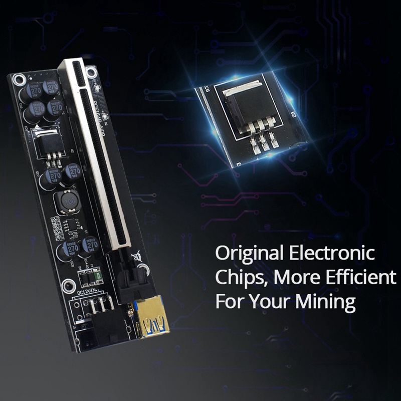 1 Thẻ Chuyển Đổi Pci-E 1x Sang 16x 6pin Usb3.0 Cho Btc Mining | BigBuy360 - bigbuy360.vn