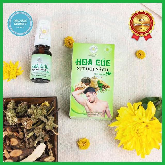 Xịt nách hoa cúc chính hãng 10ml - xịt khử sạch mùi hôi nách - giảm tiết mồ hôi thâm sạm