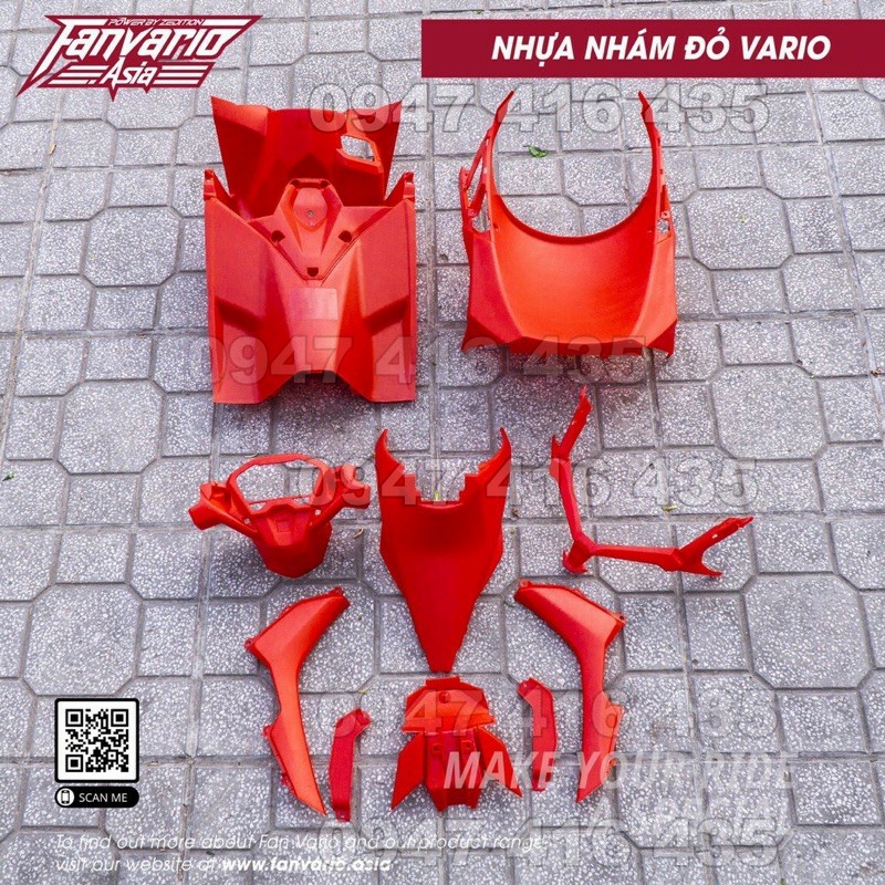 BỘ 11 MÓN FULL nhựa nhám vario click125 2021màu cam hồng , vàng , trắng , xanh ngọc bích đỏ Trần Phương Giang