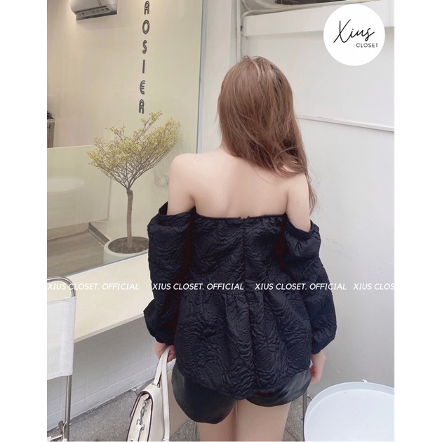 Áo Trễ Vai Vải Gấm Xiuscloset ATV001 - MEI SHIRT