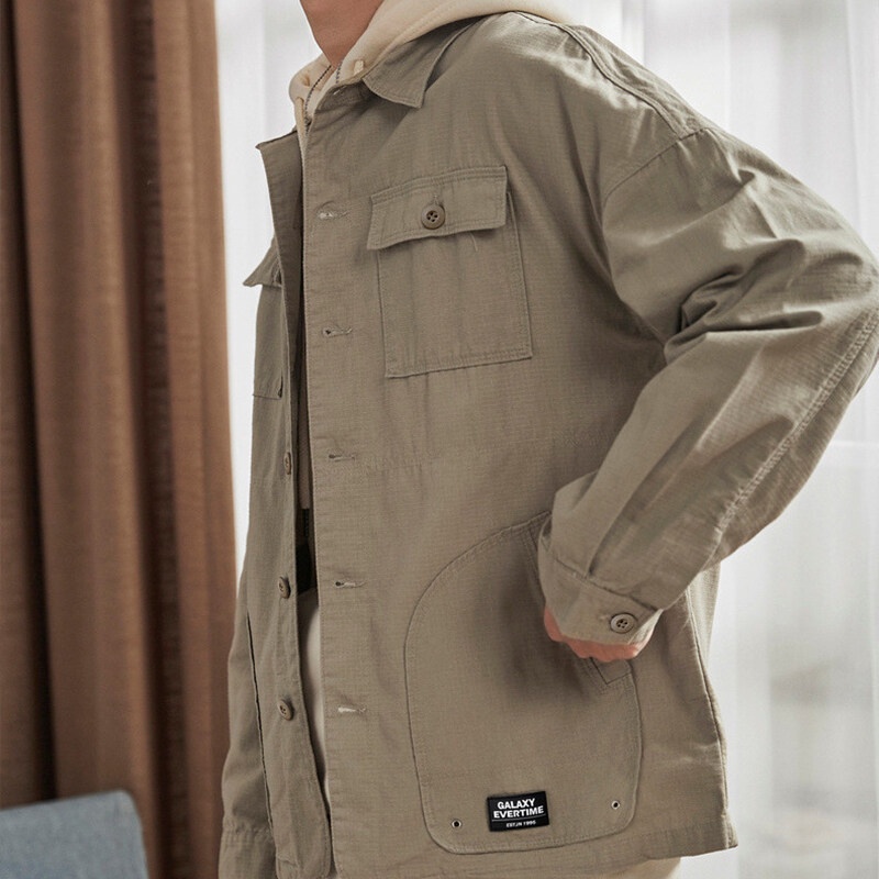 Áo khoác sơ mi AOKANG tay dài thời trang trẻ trung dành cho nam