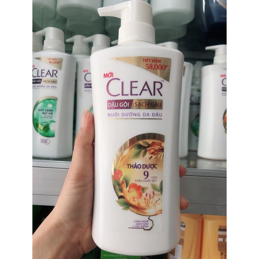 DẦU GỘI CLEAR THẢO DƯỢC SẠCH GÀU 650g/900g