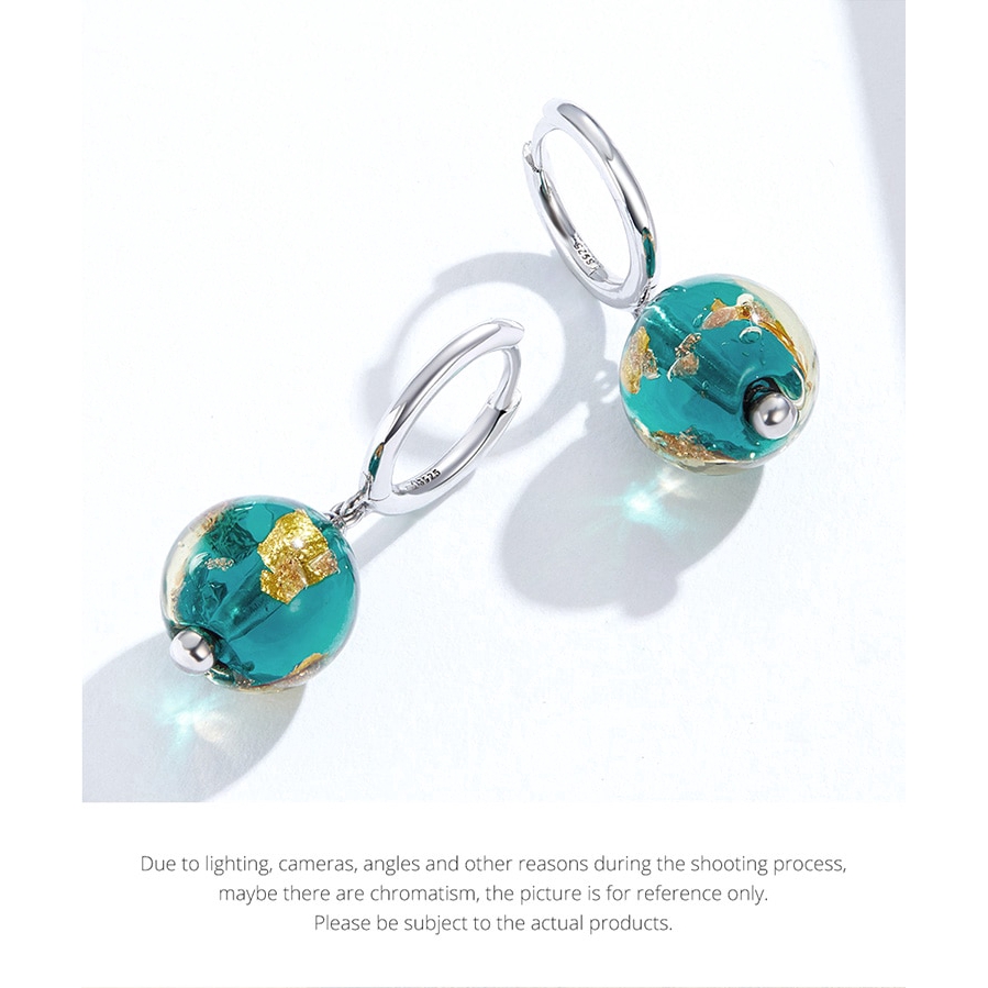 BAMOER Bông Tai Bạc 925 Đính Hạt Thời Trang Cho Nữ SCE817