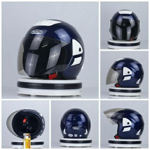 Mũ bảo hiểm gro honda chùm tai kính dài_ mũ bảo hiểm 3/4 có kính