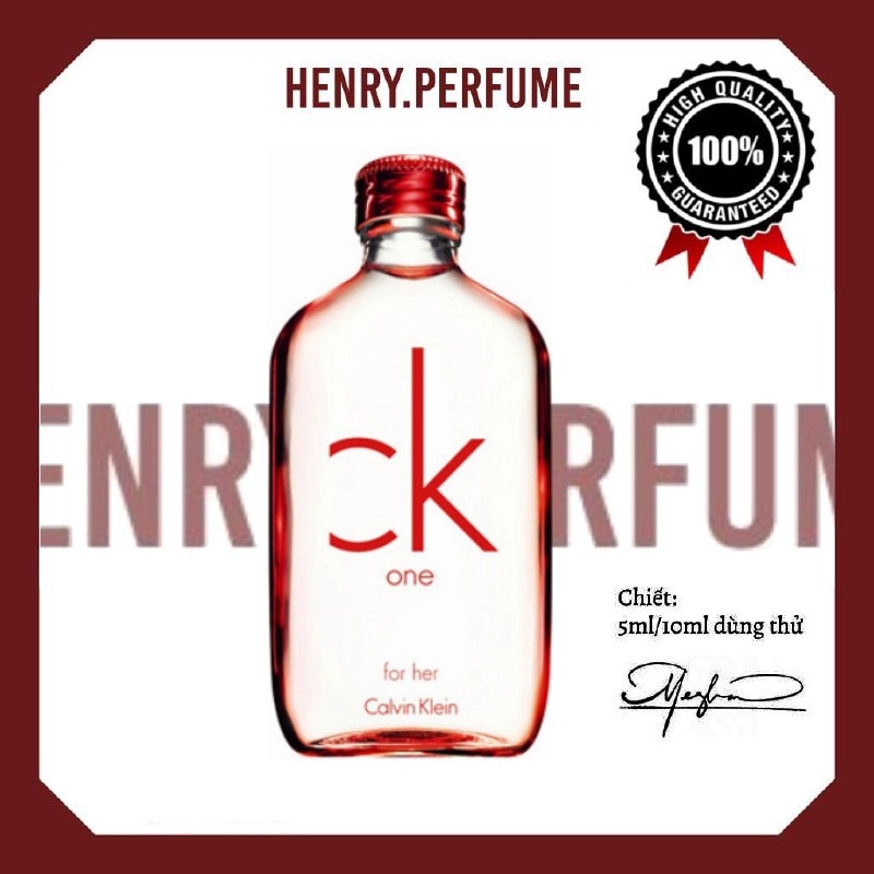 ⛅ Nước hoa  nước hoa CK One RED EDITION for her EDT 10ml ®️