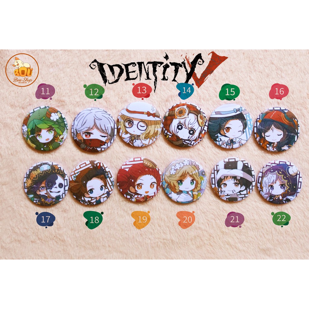 Huy hiệu lấp lánh - Anime Pin - Identity V Mẫu 2