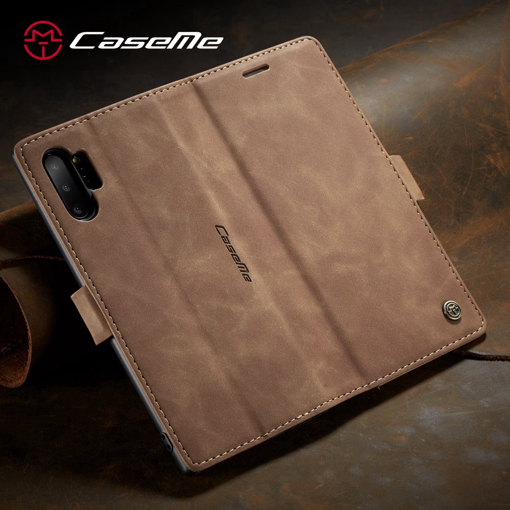 Bao da điện thoại da PU TPU mềm nắp gập có ngăn đựng thẻ cho SAMSUNG GALAXY NOTE 10 PLUS / Note10