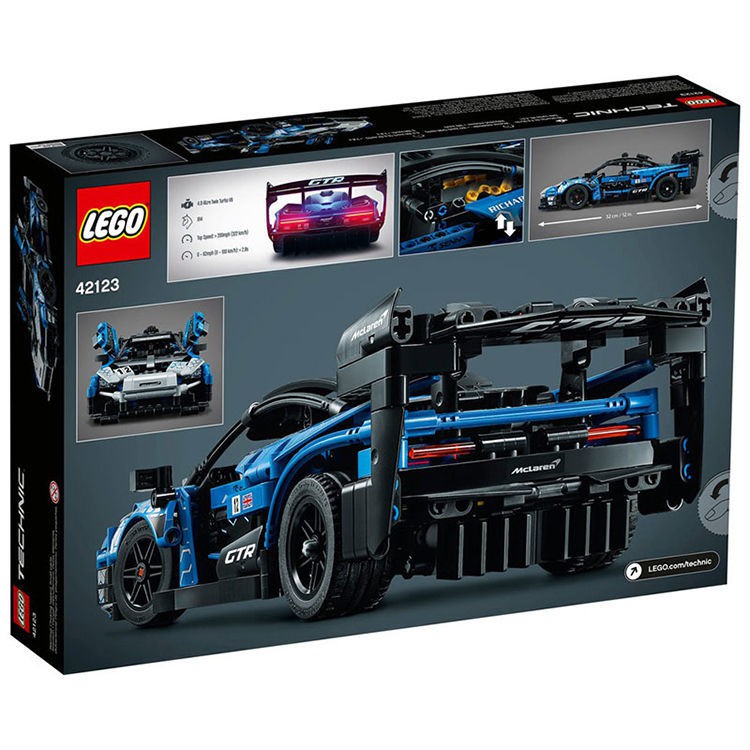 Dòng máy móc công nghệ LEGO Lego 42123 McLaren Senna GTR cậu bé đua xe lắp ráp đồ chơi khối xây dựng