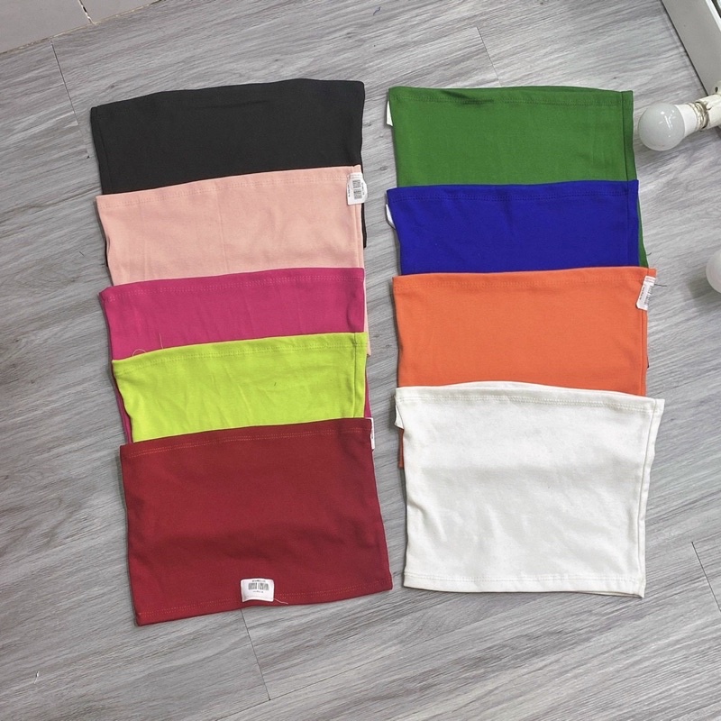 Áo ống thun croptop - hình sàn chụp thật