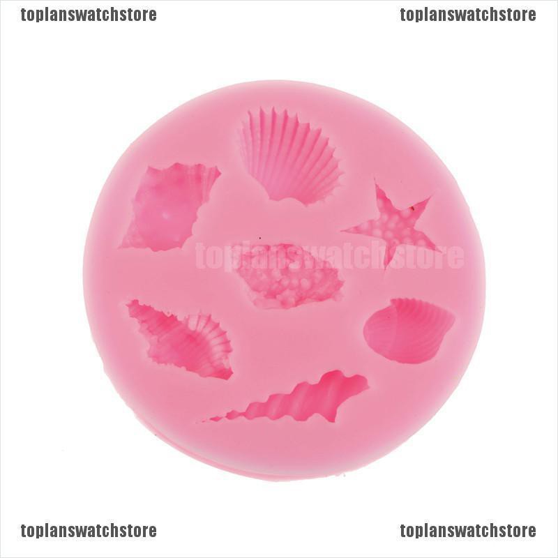 Khuôn Silicone Tạo Hình Làm Bánh Kẹo Hình Vỏ Sò / Sao Biển 3D