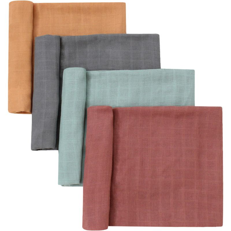 Khăn Yếm Hai Lớp Bằng Vải Cotton Tre Mềm Mại Thoáng Khí Cho Bé