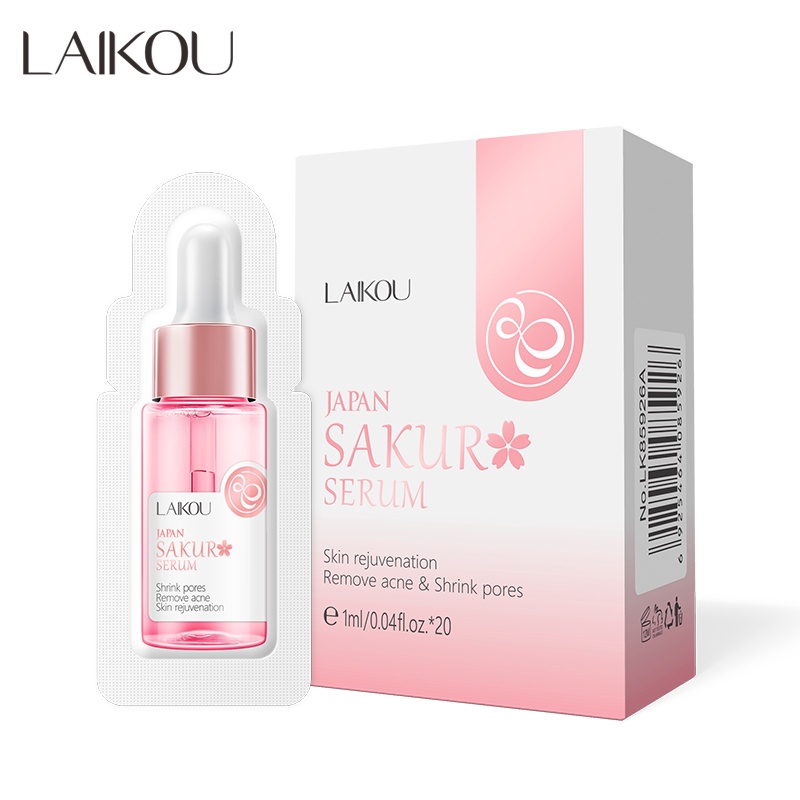 Set 20 serum LAIKOU chiết xuất hoa anh đào làm sáng tông màu da 1ml