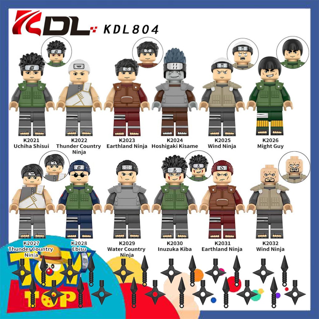 [Một con] Non - lego Naruto Ninja Minifigures các mẫu Liên minh nhẫn giả , Guy (Gai) , Shisui , Kisame ...KDL 804