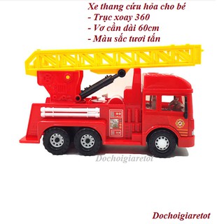 Đồ Chơi Xe Cứu Hỏa Có Thang Cứu Hộ Mô Phỏng Như Thật Cho Bé Có Đà Trớn