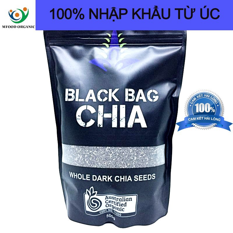 [Mã GRO1505 giảm 8% đơn 250K] Hạt chia Úc Organic Chia Seeds 1kg(chia đen)