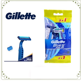 Dao cạo râu 2 lưỡi GILLETTE Blue II Plus 6 cây/1 bịch