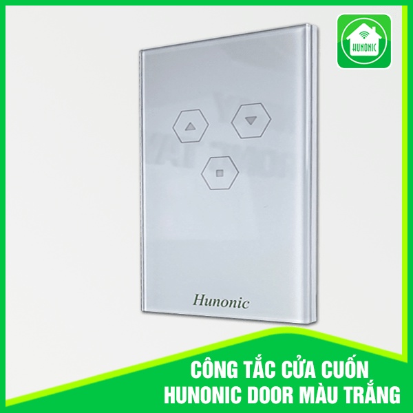 Công Tắc Cửa Cuốn Thông Minh Hunonic Door Màu Đen│Công tắc điều khiển cửa cuốn từ xa bằng điện thoại qua Wifi, Bluetooth