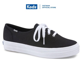 Giày Keds Nữ - Triple Canvas Black - KD057298