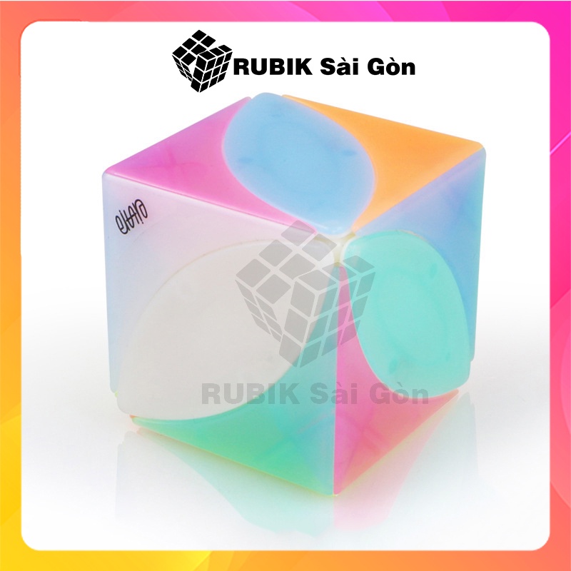 Rubik Ivy Jelly Cube Biến Thể Qiyi Rubic Thạch Lá Phong 6 mặt Maple Leaf Màu Sắc Đẹp Xoay Trơn Không Rít