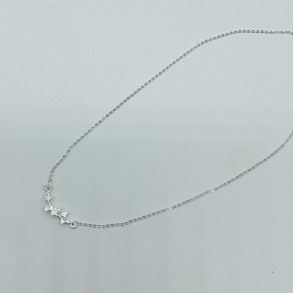 Dây chuyền nữ bạc hình rẻ quạt đính đá cá tính DC0063