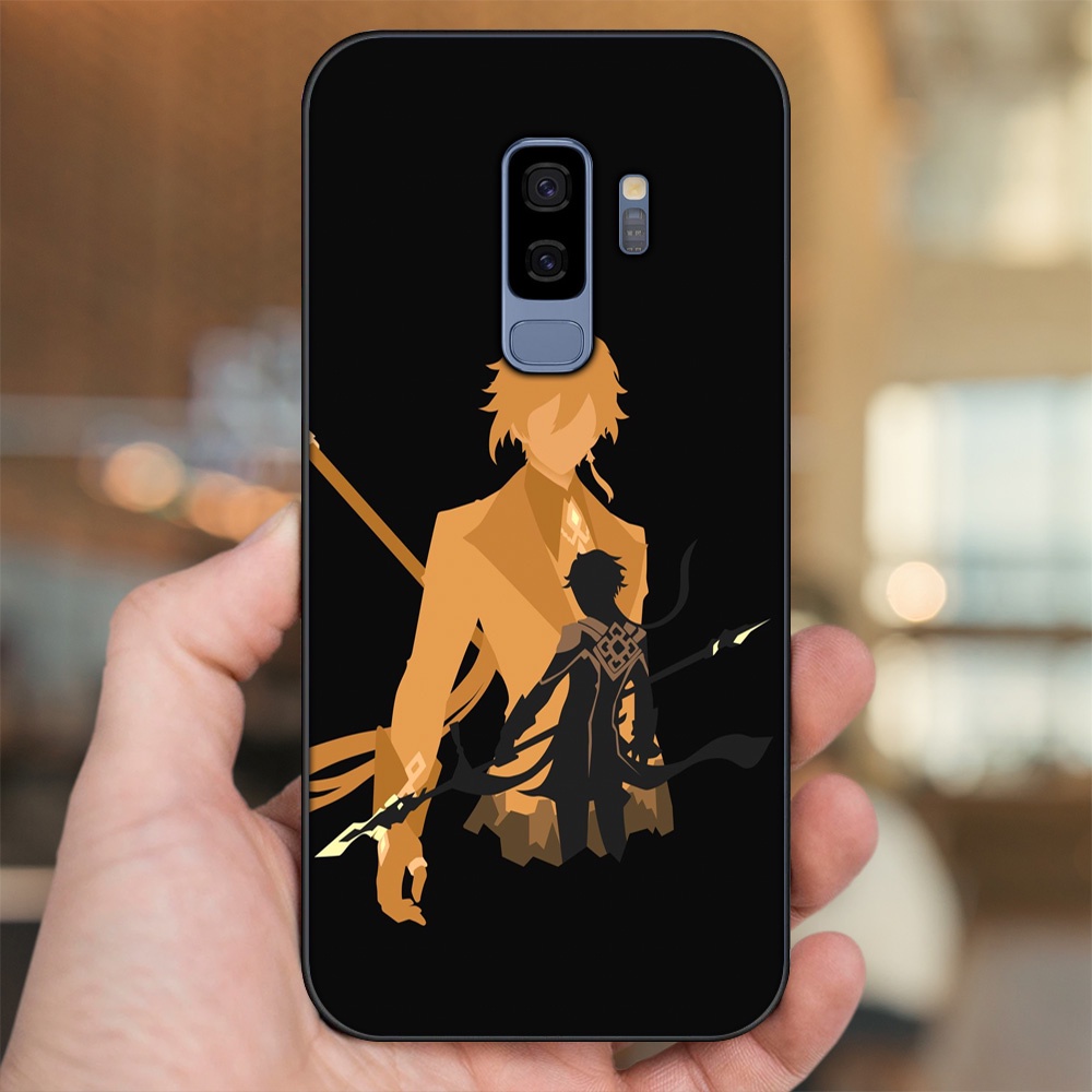 Ốp lưng Samsung S9 Plus viền đen in hình Zhongli Genshin Impact