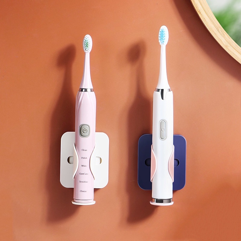 1 Giá Đỡ Bàn Chải Đánh Răng Gắn Tường Chống Thấm Nước Tự Dính Điều Chỉnh Được Tiện Lợi Dành Cho Phòng Tắm