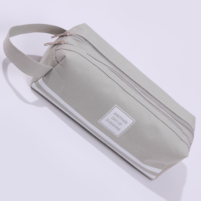 Túi Đựng Bút Bằng Vải Canvas Hai Lớp Sức Chứa Lớn Đa Năng Sáng Tạo Ốp