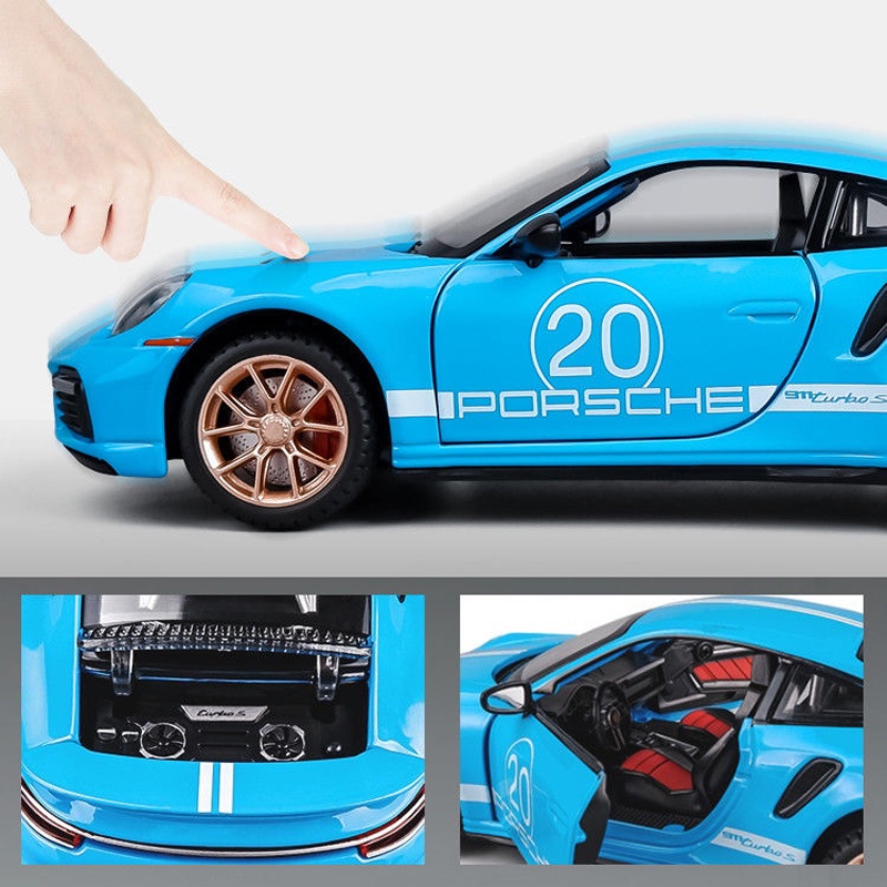 Mô Hình Xe Hơi Porsche 911 Turbo S Tỉ Lệ 1: 24 Bằng Hợp Kim Có Đèn Và Nhạc Cho Bé Trai