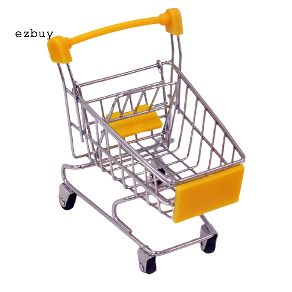 Giỏ Mua Sắm Mini Có Bánh Xe Đẩy Độc Đáo Trang Trí Nhà Cửa