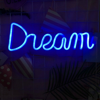 Đèn LED Neon uốn hình chữ Dream kiểu dáng cổ điển dùng để trang trí không gian