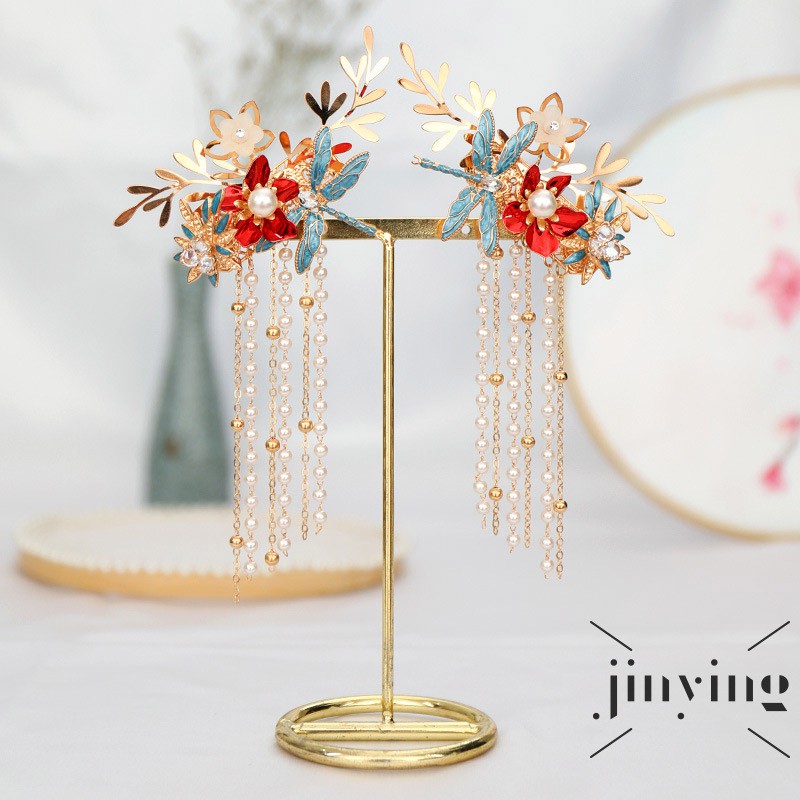 GETNOIVAS Set 1 cặp kẹp tóc hoa chuồn chuồn cho nữ