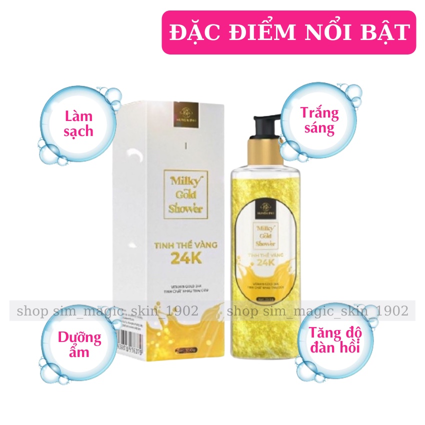 Sữa Tắm Huyền Phi Nhau Thai Cừu Tinh Thể Vàng 24K