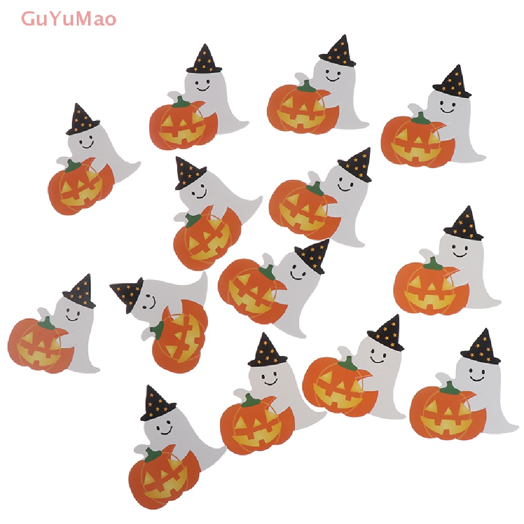 Bộ 50 Thẻ Giấy Hình Ma Bí Ngô Kẹo Kẹo Mút Halloween