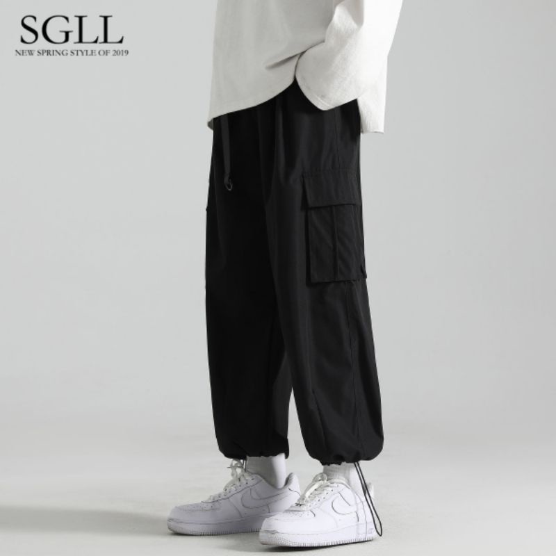 Quần xuông có dây rút ống quần