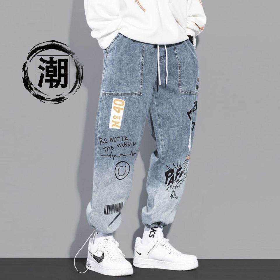 Men jeans Wide Leg denim pant Loose Straight Baggy men's jeans Streetwear Hip Hop casual Skateboard pants S-5XL Neutral trousers Tooling ins jeans men's loose autumn 2020 fashion brand Korean fashion Leggings wide leg pants autumn fashion