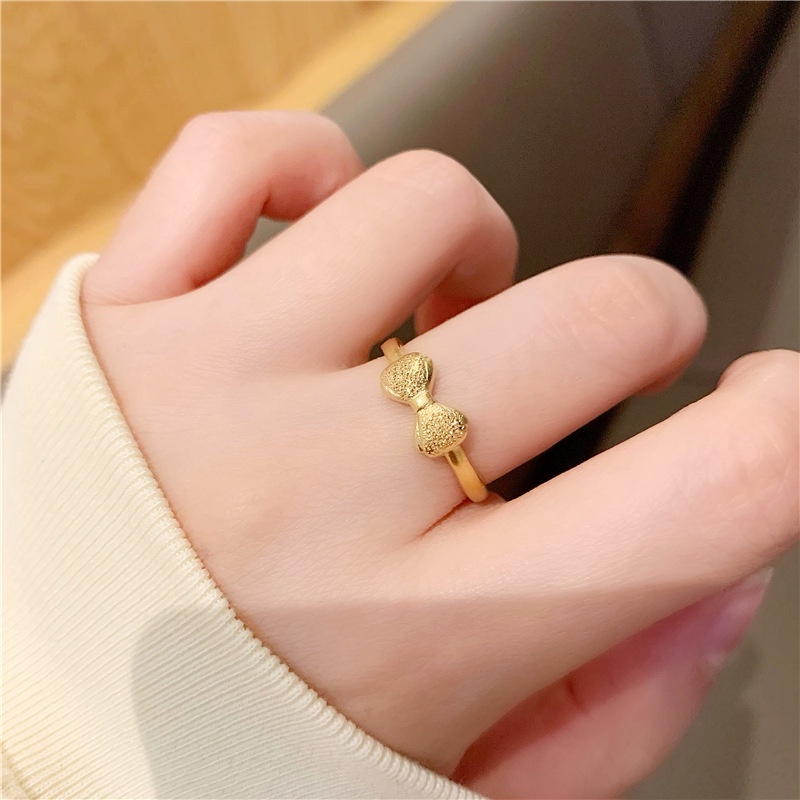 Nhẫn Hình Nơ Mạ 18K Loại Đẹp Điều Chỉnh Được Kích Cỡ, Nhẫn Nữ Tài Lộc, Nhẫn Hình Nơ