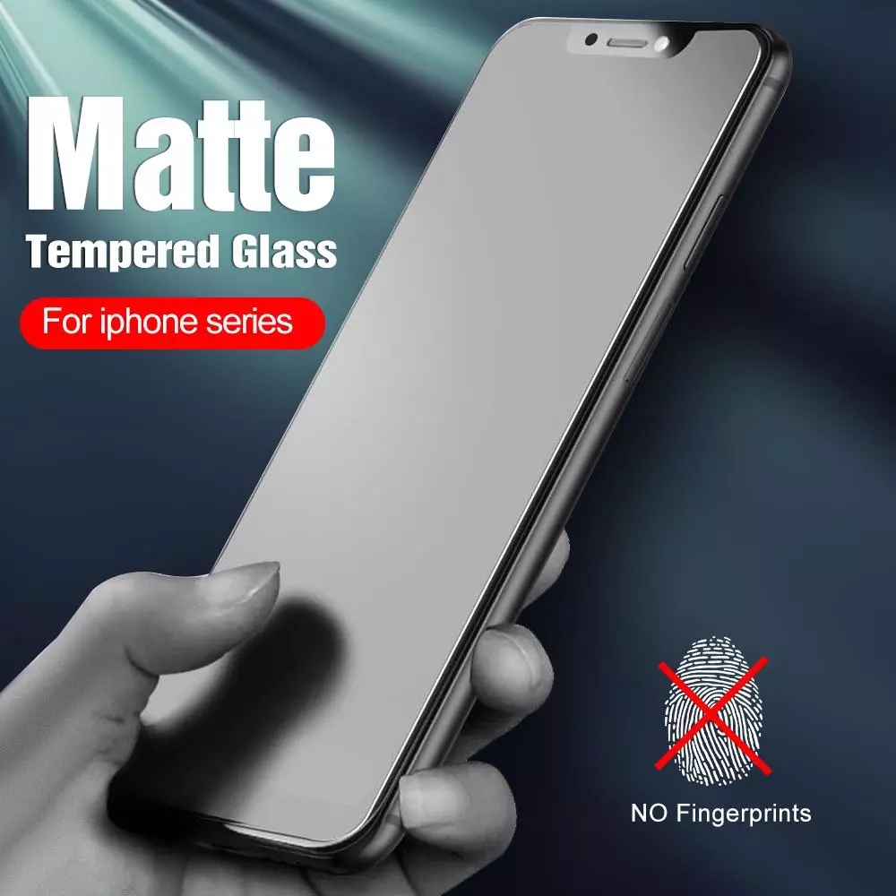 Kính cường lực chống bám vân tay cho Iphone X Xs 8 7 5 Se 6s Plus 11 / 12 Pro Max
