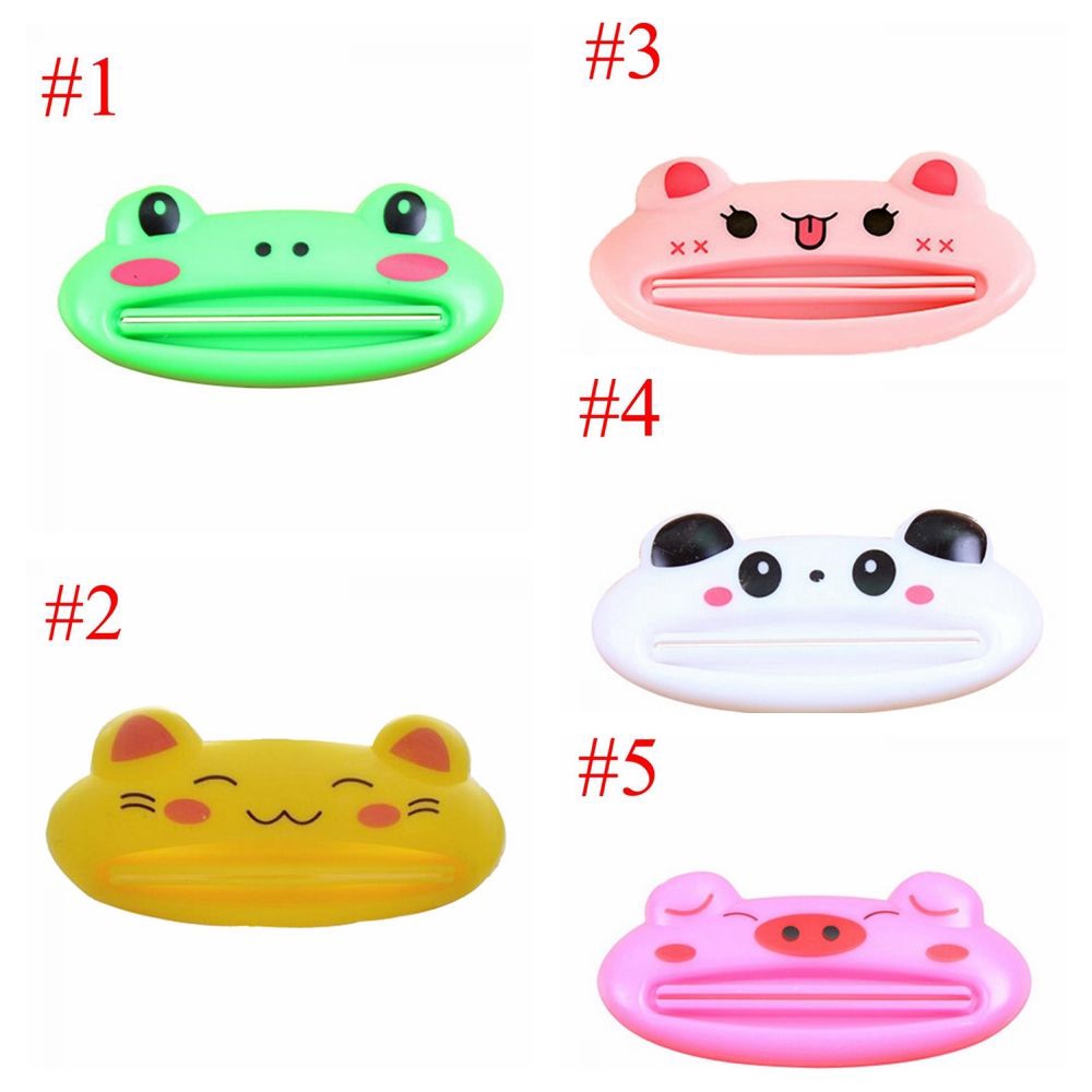 JANE Lovely Multifunctional Animal Bath Cute Toothpaste Squeezer