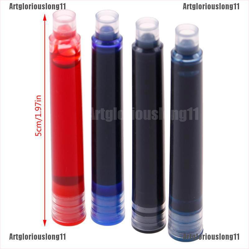 【COD•artg】10pcs fountain pen ink cartridges Black assurance 3.4mm Caliber Repl