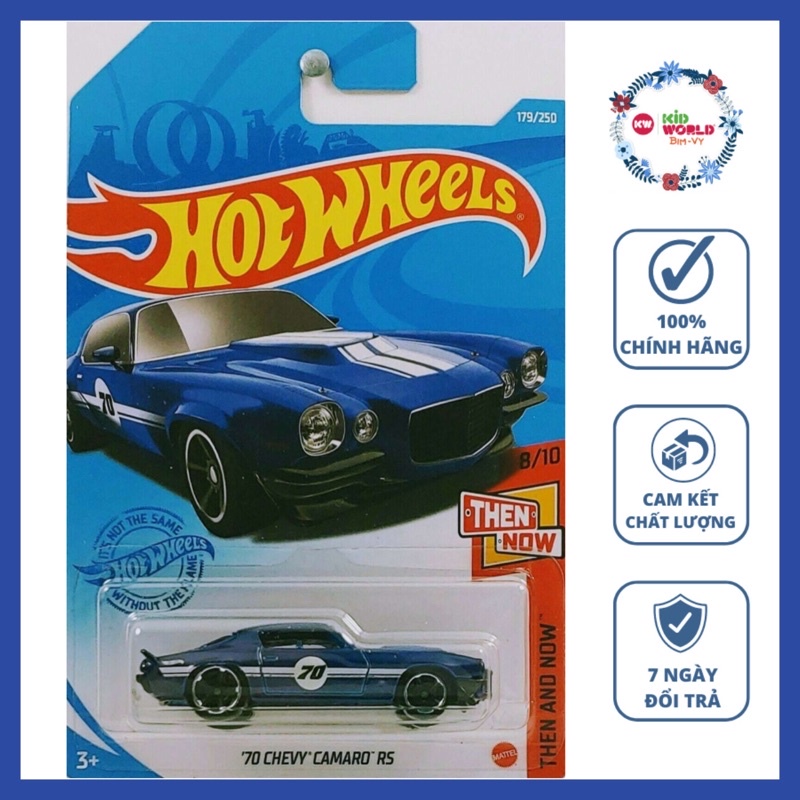 Xe mô hình Hot Wheels basic '70 Chevy Camaro RS GTC69.
