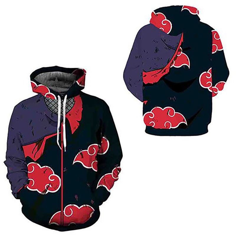 Áo khoác hoodie thiết kế hình Naruto Akatsuki Itachi | BigBuy360 - bigbuy360.vn