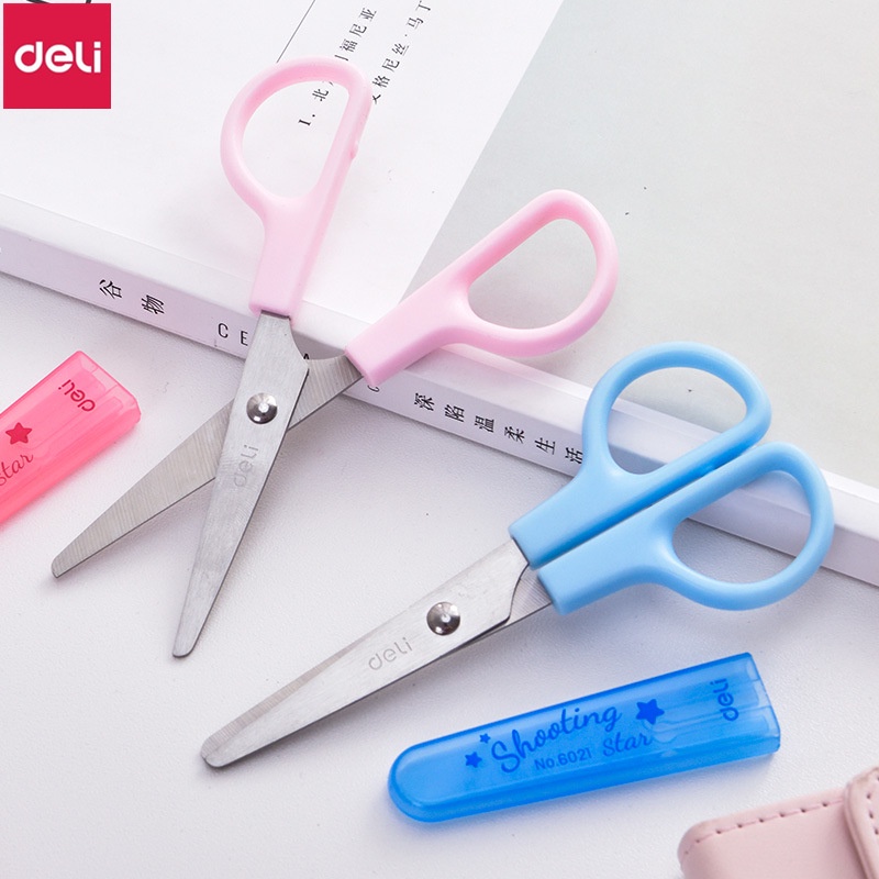 Kéo học sinh 121mm Deli - Hồng/Xanh - 1 chiếc - 6021