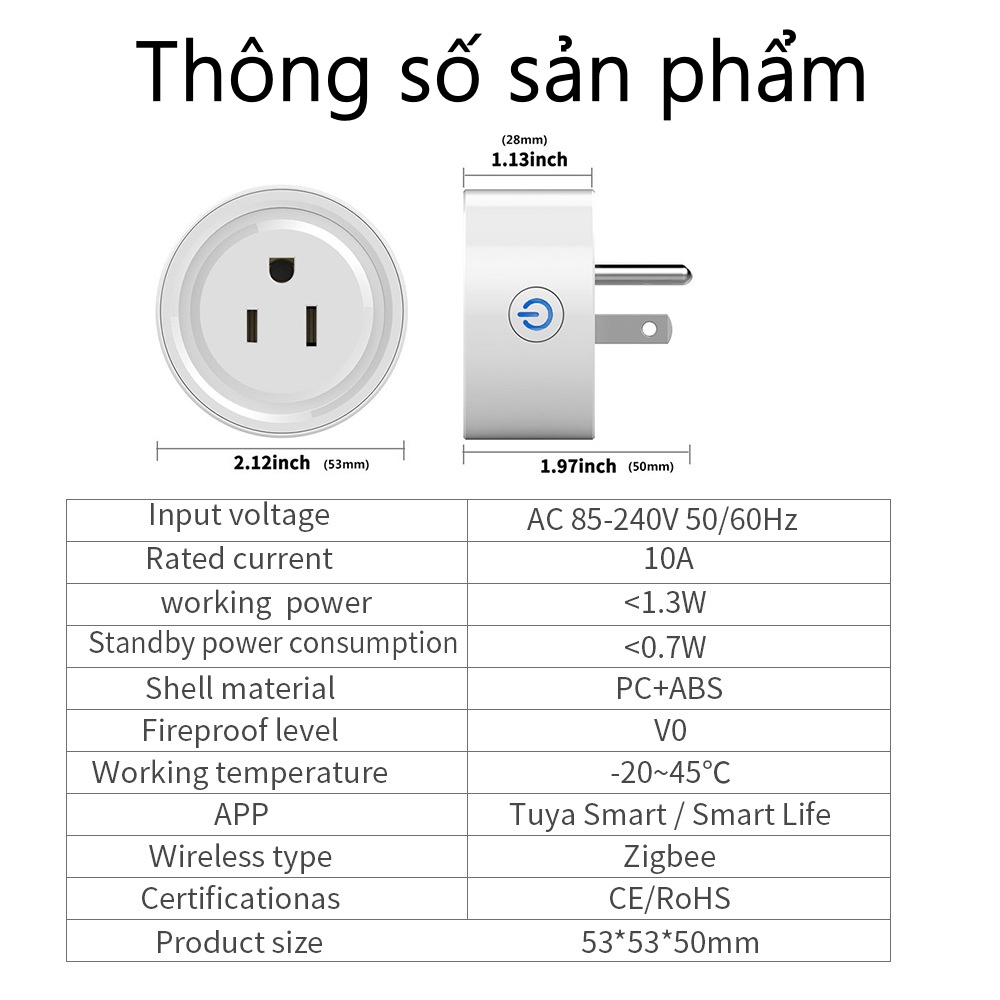 Ổ cắm thông minh kết nối với app qua 3G, WIFI - Điều khiển bật tắt, Hẹn giờ đèn đốt nến thơm - Phụ kiện nến thơm