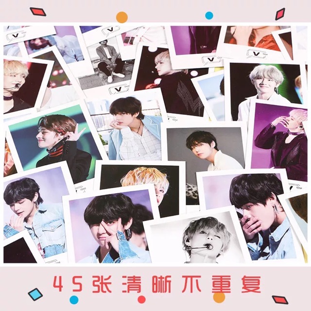 Lomo hộp nhựa 45 tấm BTS/V/Jungkook Love Yourself Tear