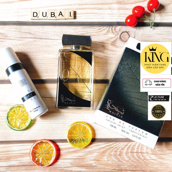 Nước hoa Dubai Najdia Lattafa 100ml dành cho nam hương thơm tươi mát, thanh khiết, trẻ trung, năng động