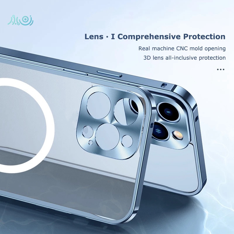 Ốp Điện Thoại Kim Loại Từ Tính Trong Mờ Dành Cho Iphone 14 Pro max 13 Pro max 14 Plus 13