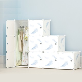 Tủ nhựa ghép đa năng 9 ô hình lông vũ xếp hình bậc thang [Chuẩn Loại 1, Size to sâu 47cm]
