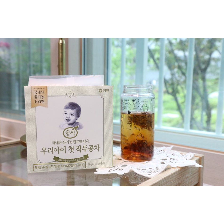 Trà đậu kiếm lúa mạch hữu cơ Hàn Quốc cao cấp thơm mát giải nhiệt cho bé