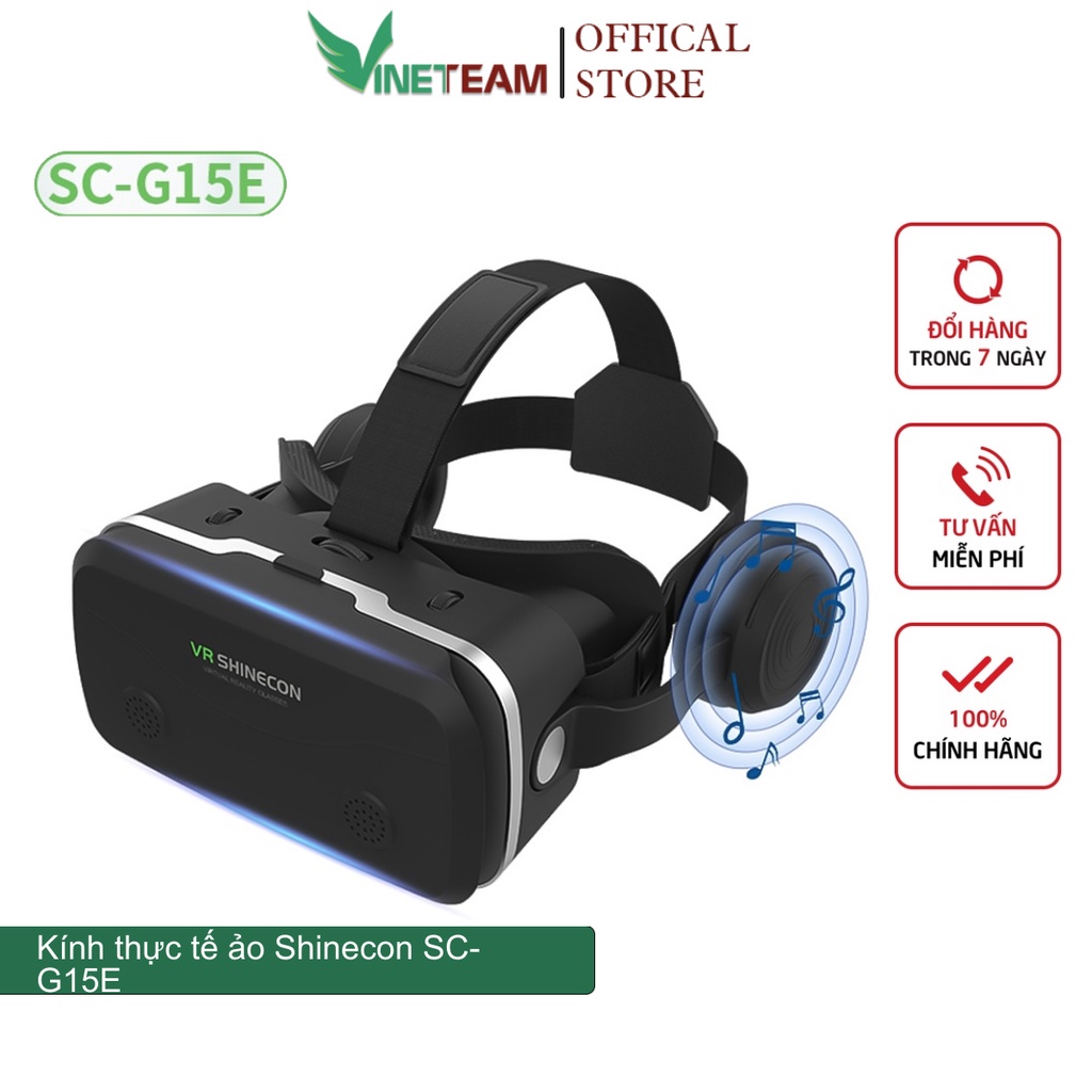 Kính thực tế ảo Vinetteam Vr Shinecon SC -G15E cho điện thoại 4.7-7 ins Mẫu mới 2022 -dc4879