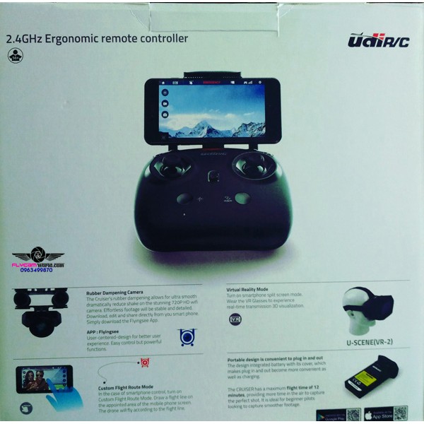 Flycam UDI U88 Cruiser optical flow có máy ảnh 720P